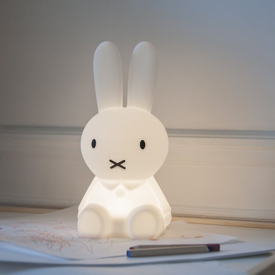 Mr Maria - Veilleuse Miffy Mr Maria - Lapin iconique en silicone doux - Recharge USB & intensité variable - Silicone