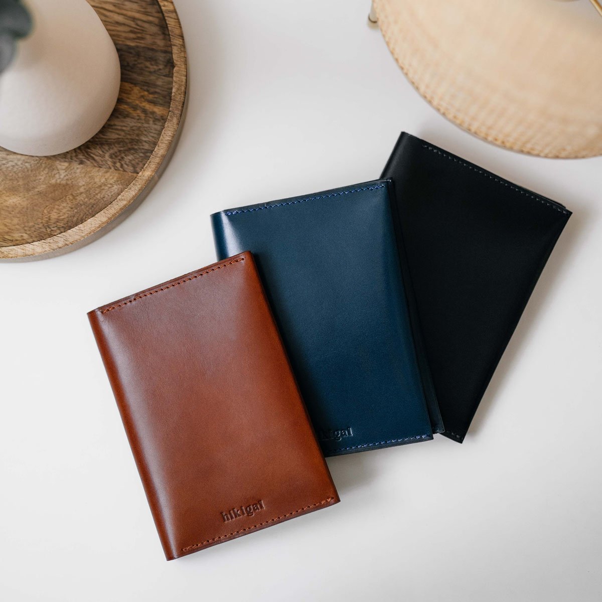 Portefeuille vertical en cuir