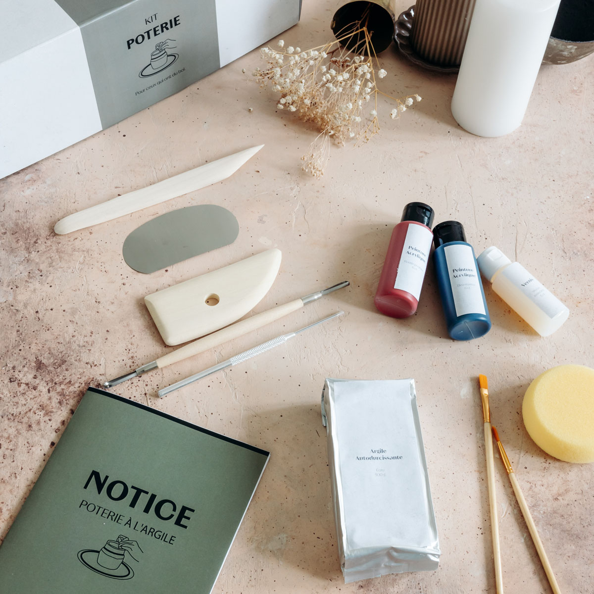 Kit DIY poterie et peinture