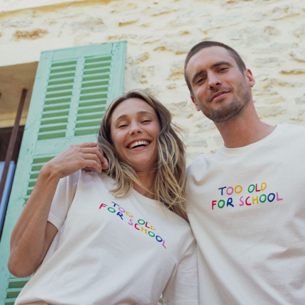 T-shirt Too Old For School - Blanc