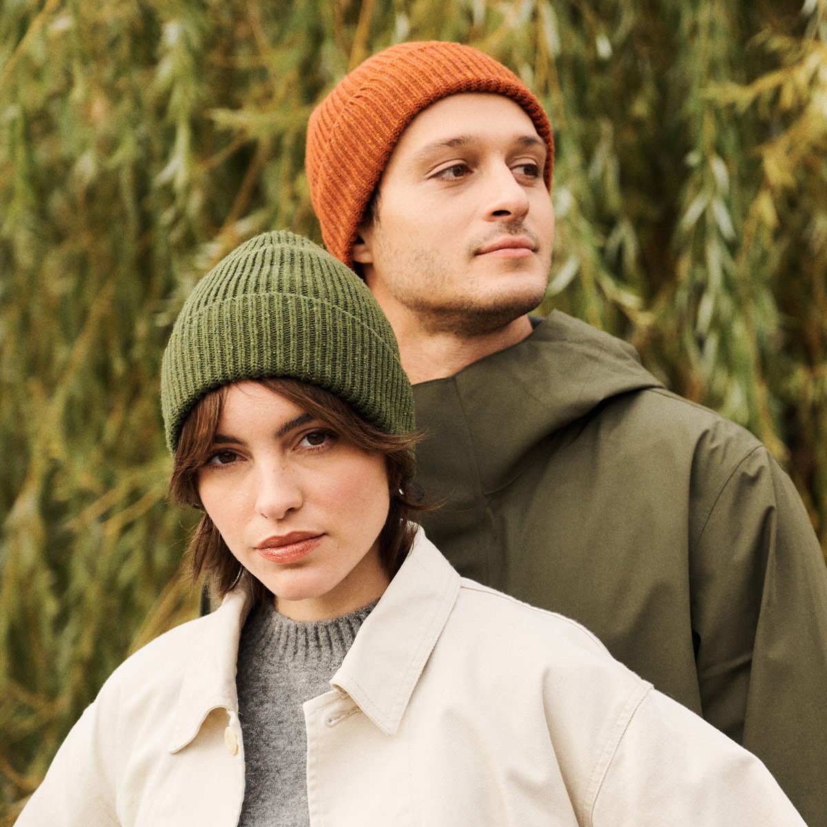 Bonnet moucheté en laine mérinos