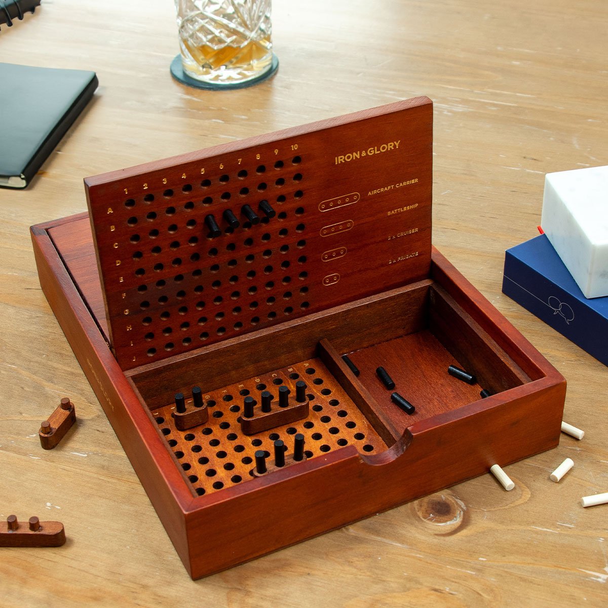 Jeu de bataille navale en bois