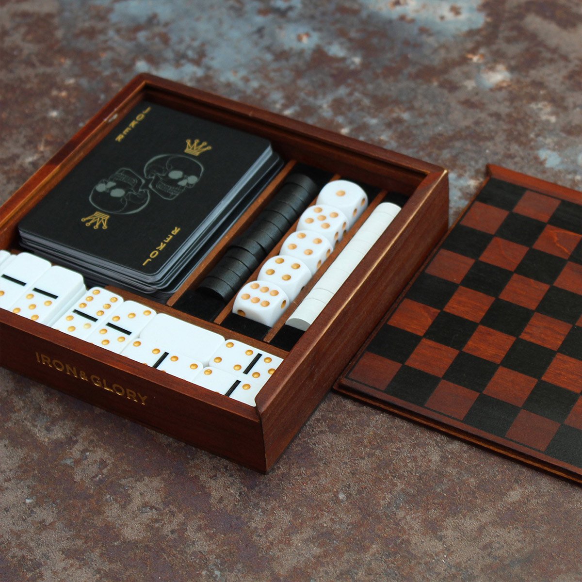 Coffret multi jeux bois
