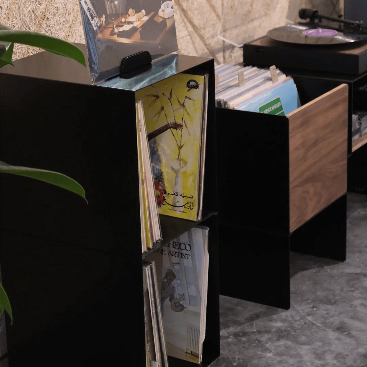 Meuble acoustique et rangement vinyles