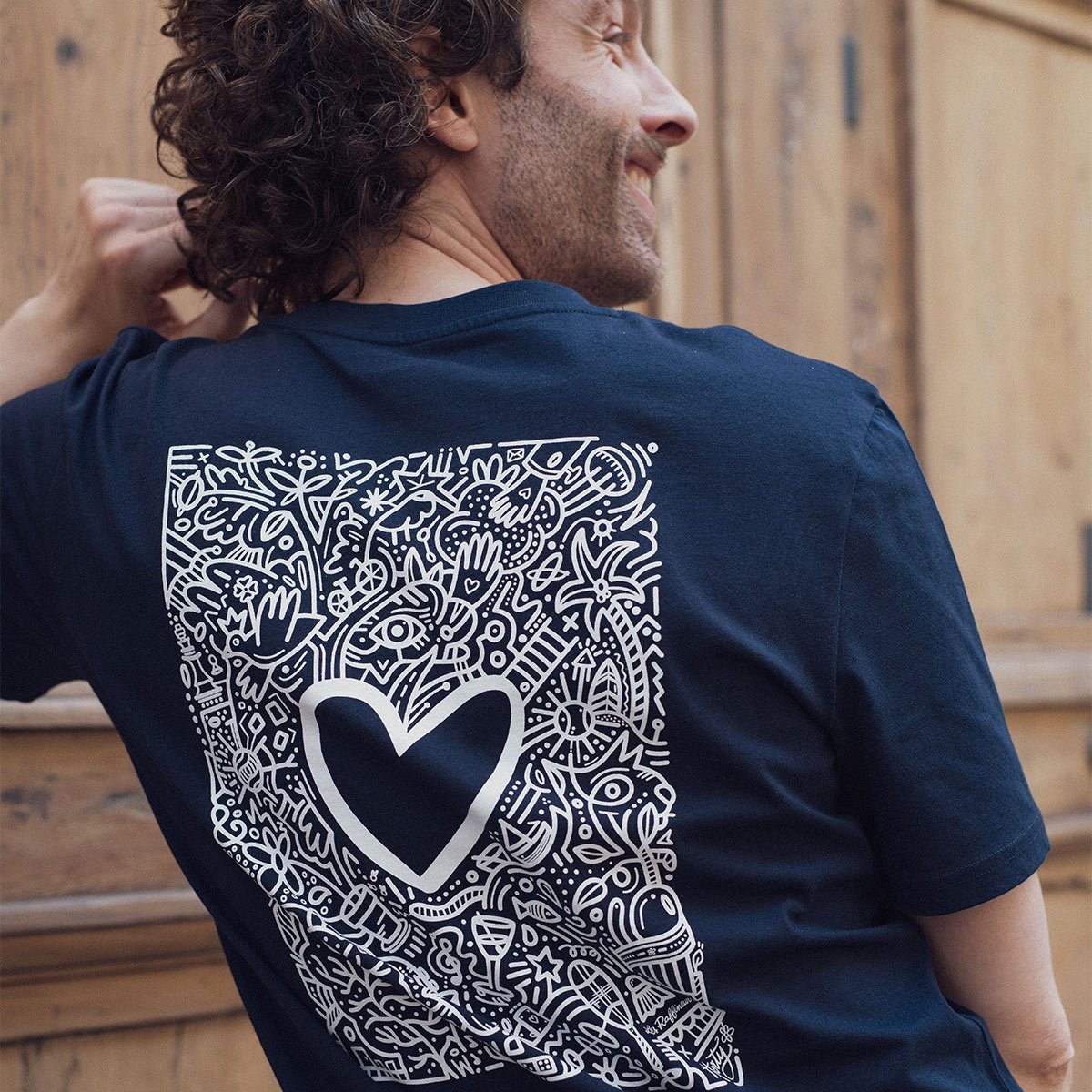 T-shirt Le Padre illustré  - Navy