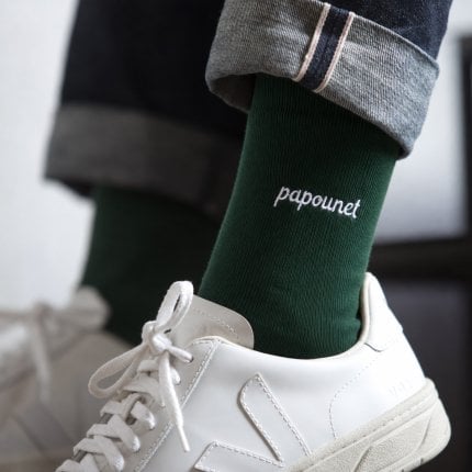 Chaussettes brodées "Papounet"