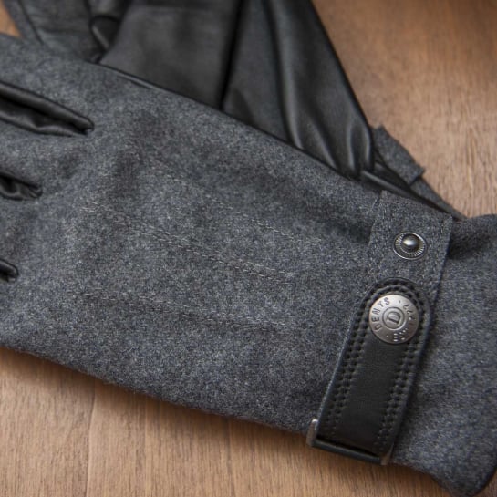Gants en cuir et flanelle by Dents