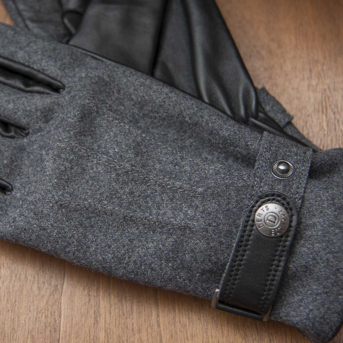 Gants en cuir et flanelle by Dents