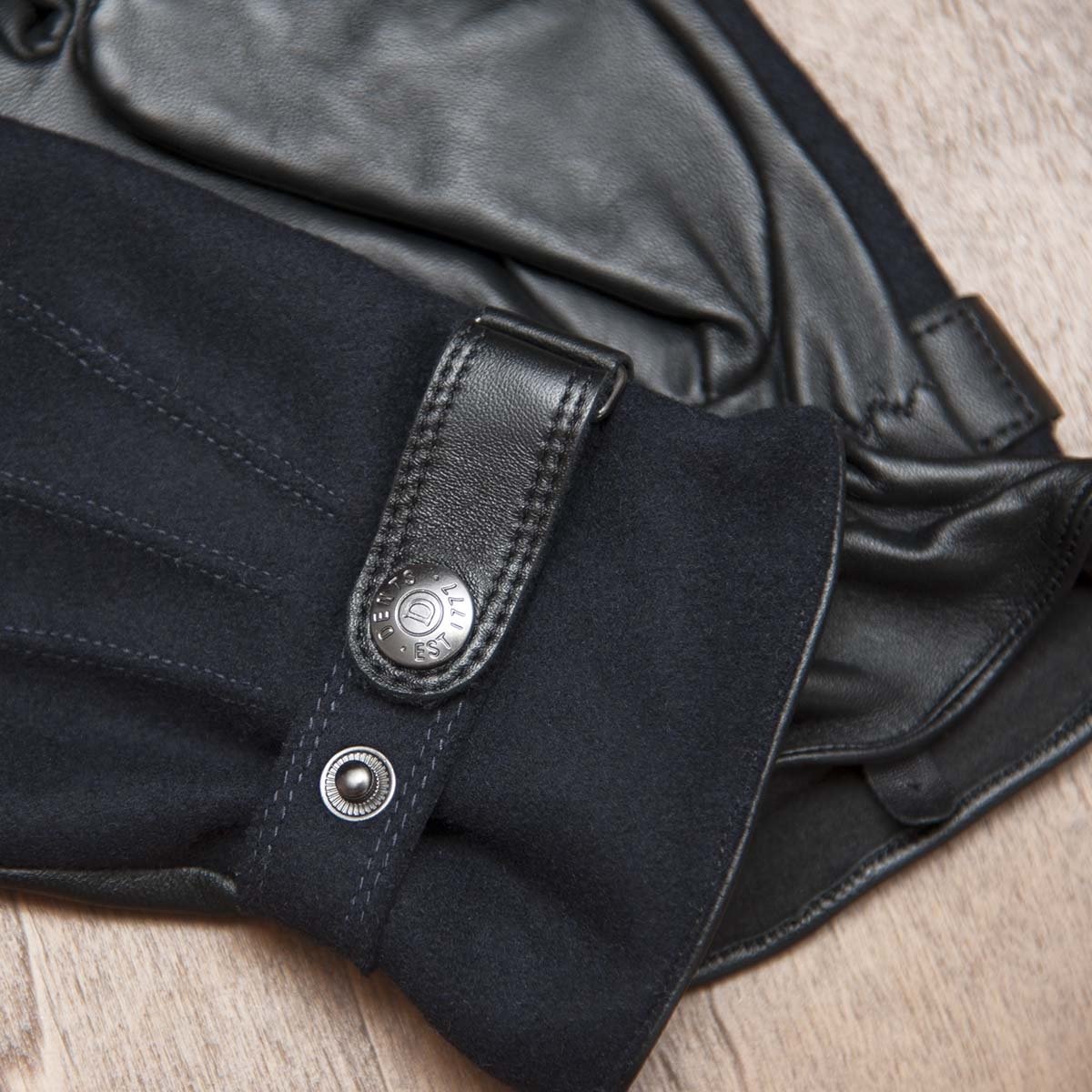 Gants en cuir et flanelle by Dents