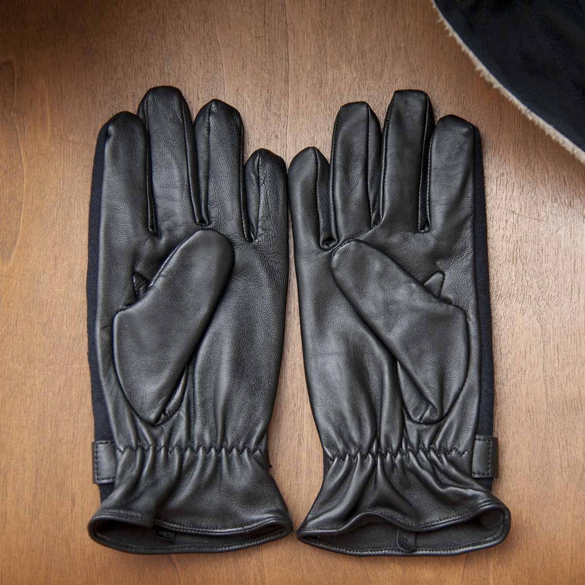 Gants en cuir et flanelle by Dents