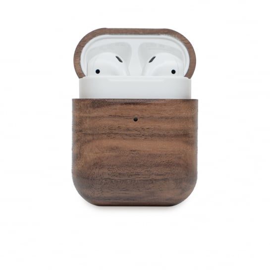 Étui pour AirPods en noyer Oakywood – Étui en noyer poli à la main, protection élégante et compatible recharge sans fil Qi