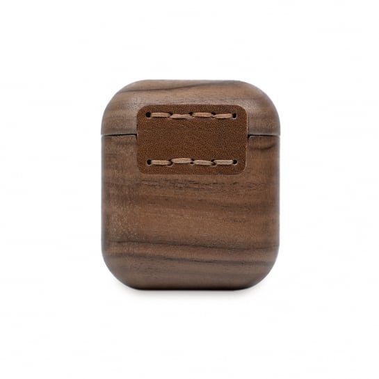 Étui pour AirPods en noyer Oakywood – Étui en noyer poli à la main, protection élégante et compatible recharge sans fil Qi