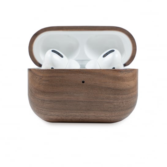 Étui pour AirPods en noyer Oakywood – Étui en noyer poli à la main, protection élégante et compatible recharge sans fil Qi