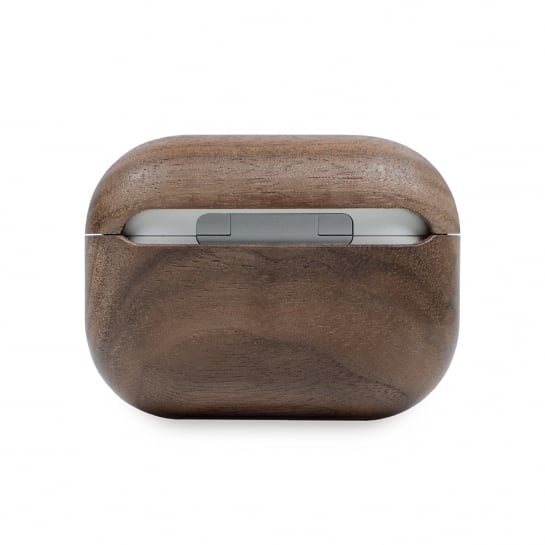 Étui pour AirPods en noyer Oakywood – Étui en noyer poli à la main, protection élégante et compatible recharge sans fil Qi