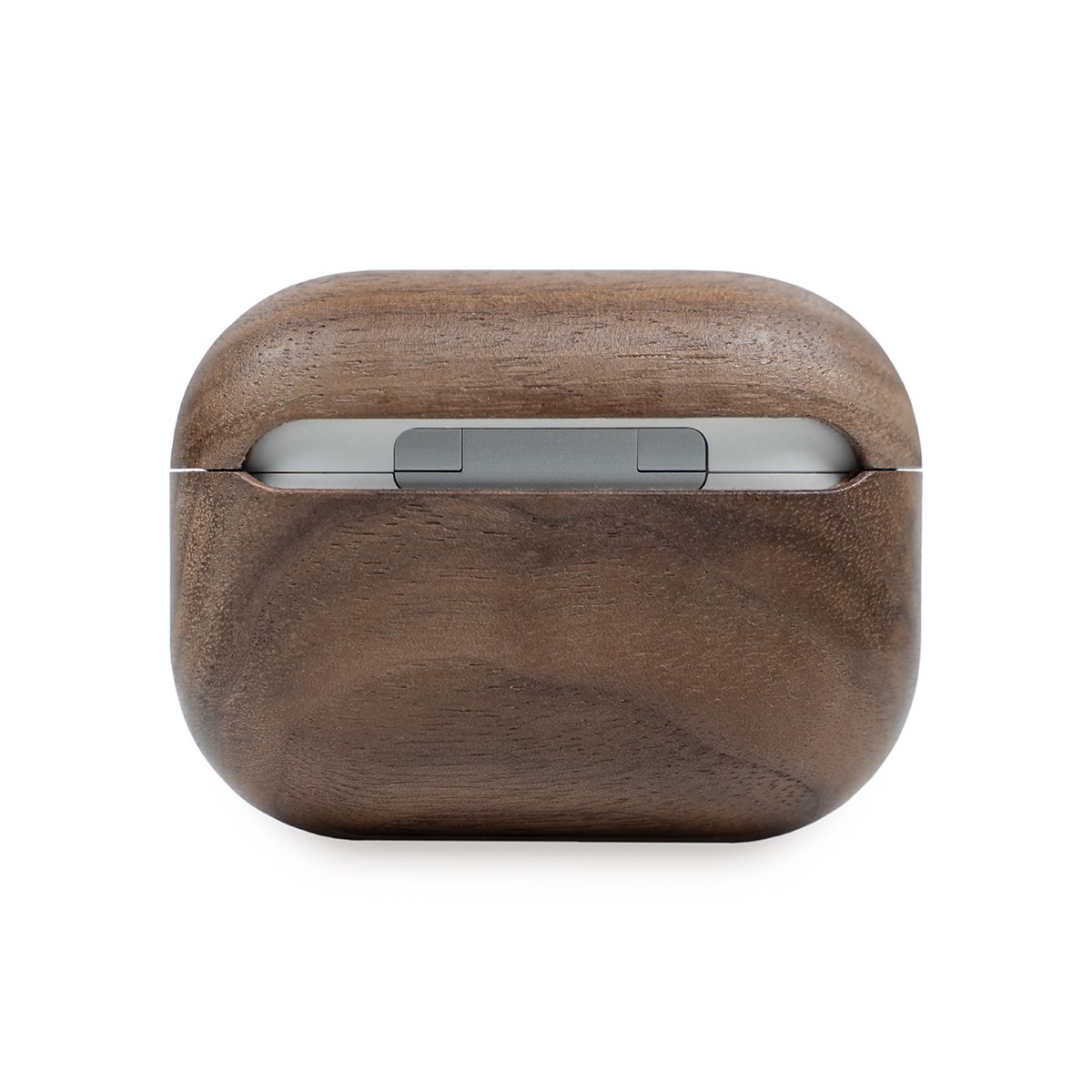 Étui pour AirPods en noyer Oakywood – Étui en noyer poli à la main, protection élégante et compatible recharge sans fil Qi