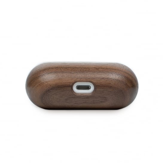 Étui pour AirPods en noyer Oakywood – Étui en noyer poli à la main, protection élégante et compatible recharge sans fil Qi