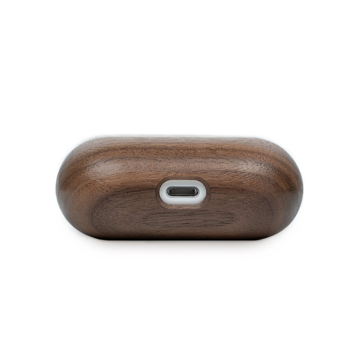 Étui pour AirPods en noyer Oakywood – Étui en noyer poli à la main, protection élégante et compatible recharge sans fil Qi