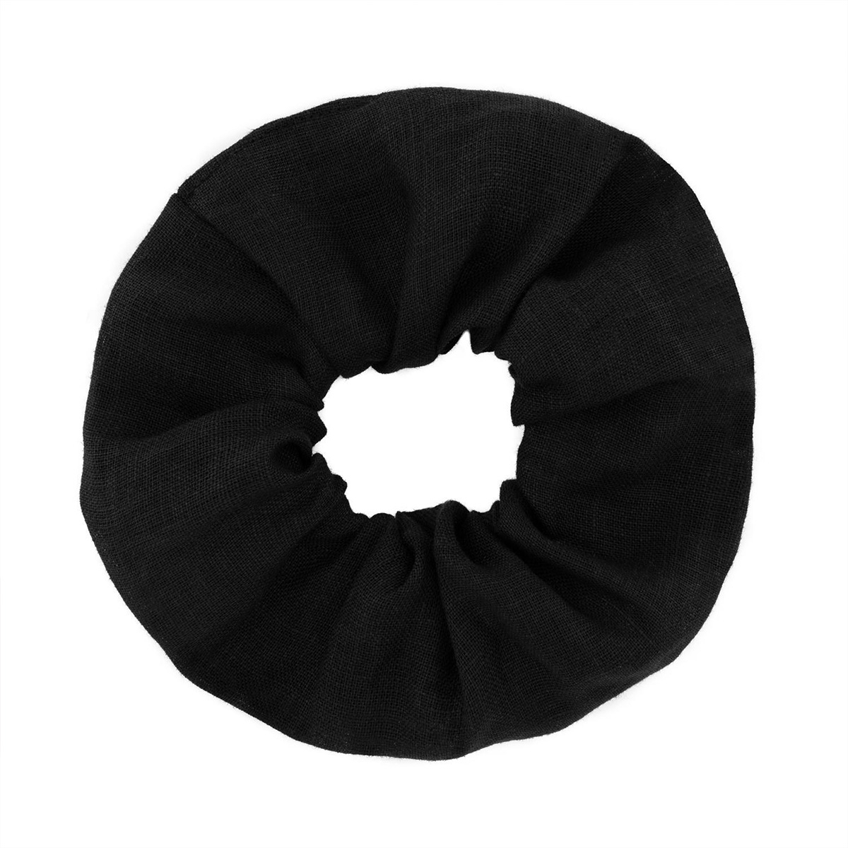 Chouchou en Lin Atelier des Femmes – Scrunchie Fait Main, Look Rétro Bohème, Accessoire Naturel Fabriqué aux Pays-Bas