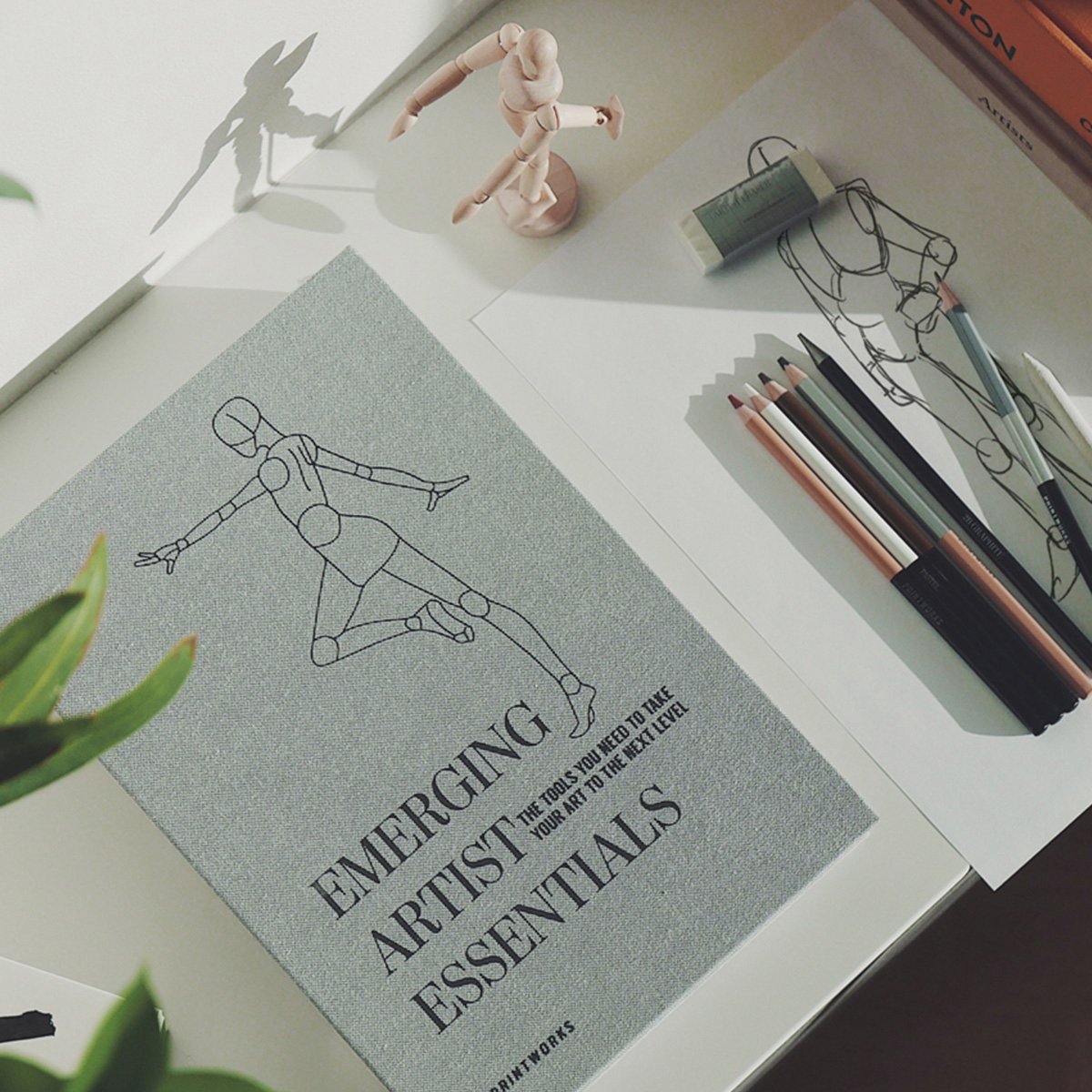 Coffret Croquis Emerging Artist Printworks – Kit Dessin Complet, Mannequin en Bois et Fournitures Artistiques Inspirantes