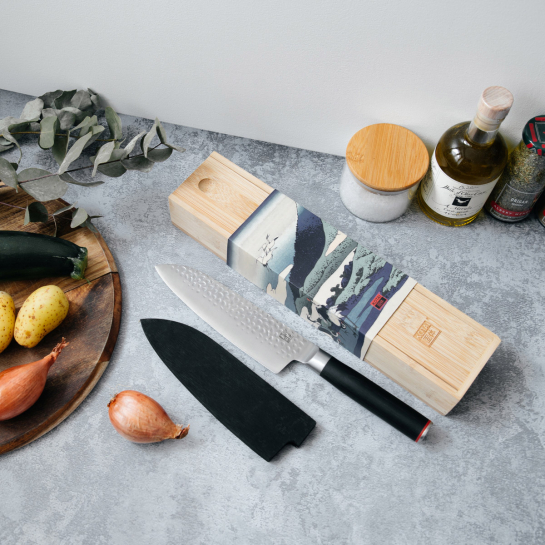 Couteaux japonais Kotai – Santoku, Kiritsuke, office – Lames en acier inox ultra-tranchantes, manche bois