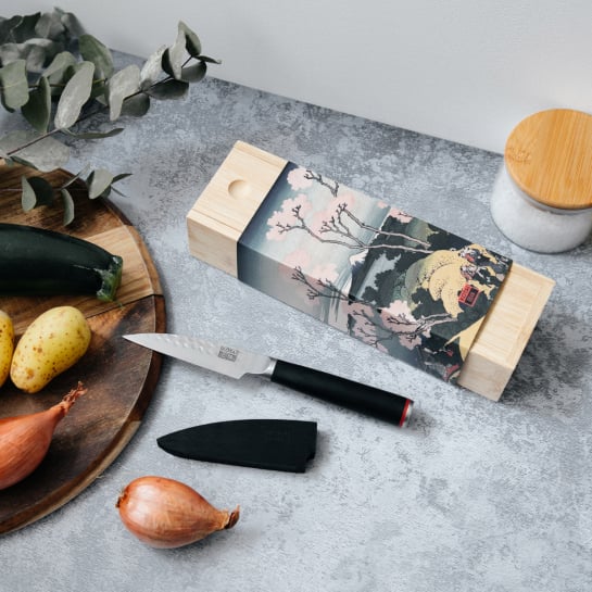 Couteaux japonais Kotai – Santoku, Kiritsuke, office – Lames en acier inox ultra-tranchantes, manche bois