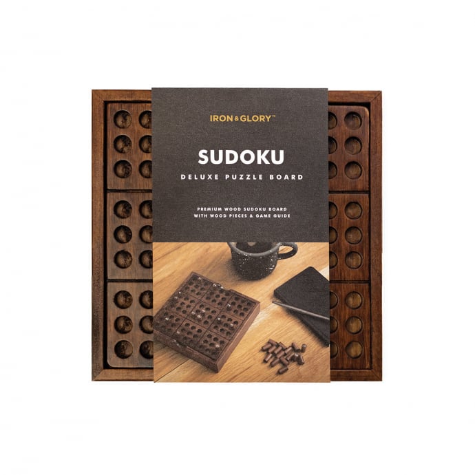 Jeu de Sudoku en bois - Luckies of London - 3D & participatif - Accessoire élégant & ludique - Casse-tête en bois
