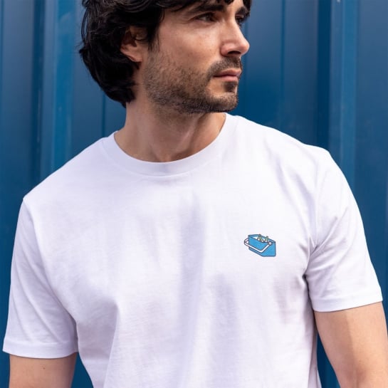 T-shirt imprimé Le Départ FE RE – T-shirt coton bio imprimé en France, design estival voyageurs et aventuriers