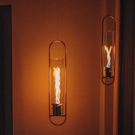 Cheminée suspendue indoor & outdoor – Höfats, cheminée bioéthanol en verre borosilicate, design primé, ambiance chaleureuse et s