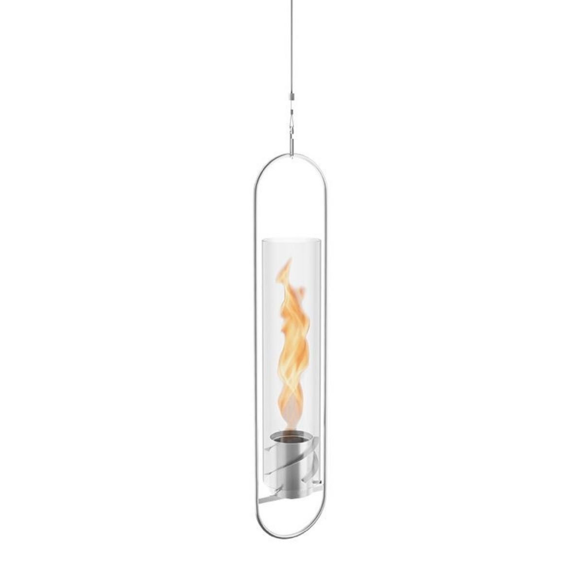Cheminée suspendue indoor & outdoor – Höfats, cheminée bioéthanol en verre borosilicate, design primé, ambiance chaleureuse et s