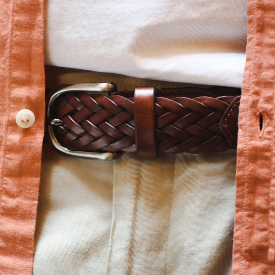 Ceinture homme en cuir tressé - Ceinture originale et élégante Épilogue
