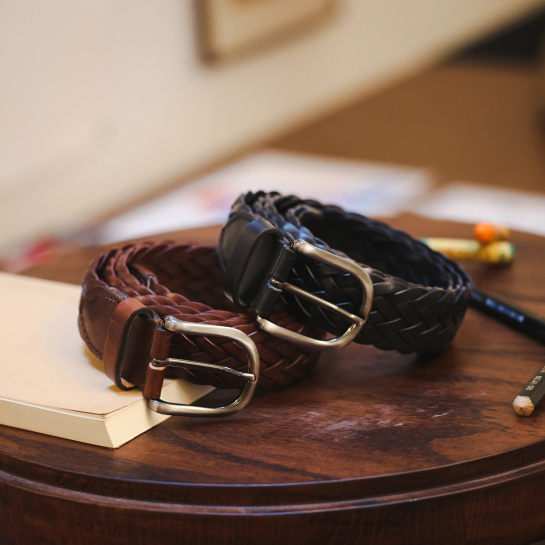 Ceinture cuir tressé homme - Les Raffineurs