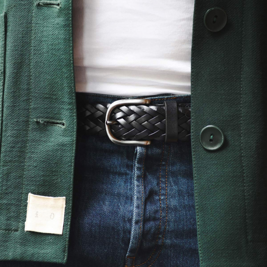 Ceinture homme en cuir tressé - Ceinture originale et élégante Épilogue