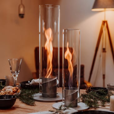 Petite cheminée de table argent - Les Raffineurs