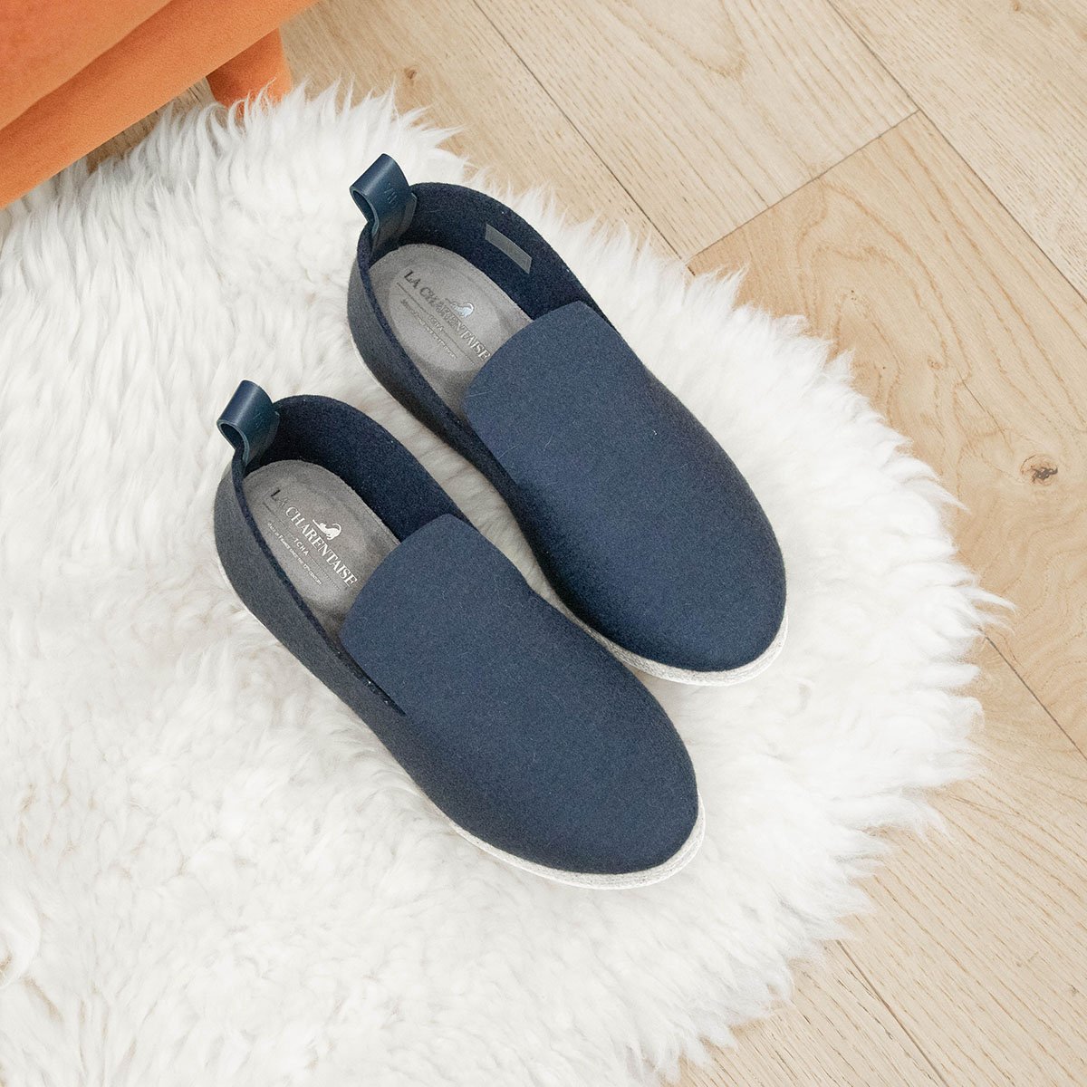 Charentaises en feutre La Charentaise Tcha – Chaussons artisanaux en laine et cuir, confort absolu fabriqués en France