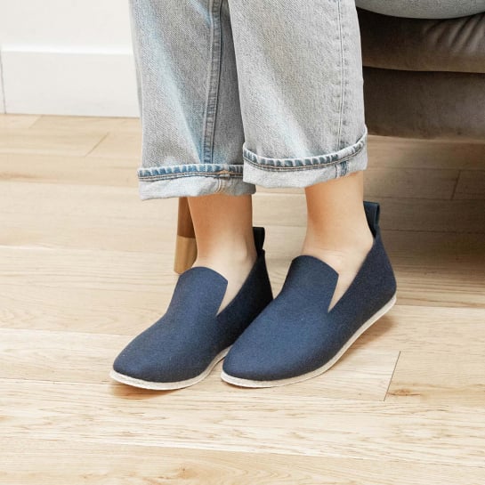 Charentaises en feutre La Charentaise Tcha – Chaussons artisanaux en laine et cuir, confort absolu fabriqués en France