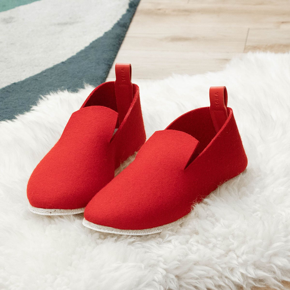 Charentaises en feutre La Charentaise Tcha – Chaussons artisanaux en laine et cuir, confort absolu fabriqués en France