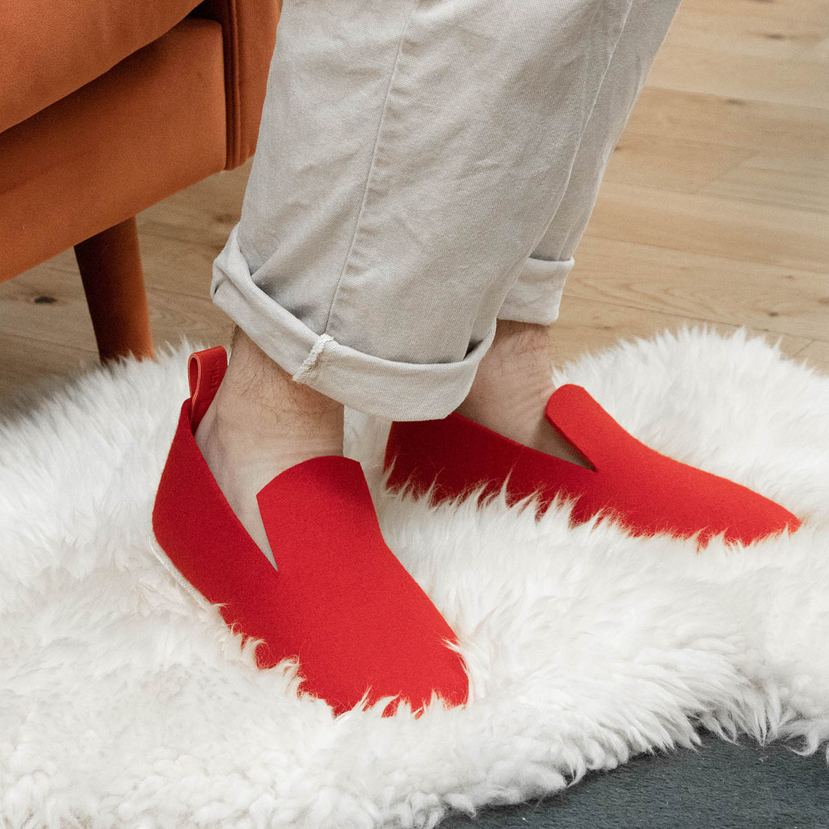 Charentaises en feutre La Charentaise Tcha – Chaussons artisanaux en laine et cuir, confort absolu fabriqués en France