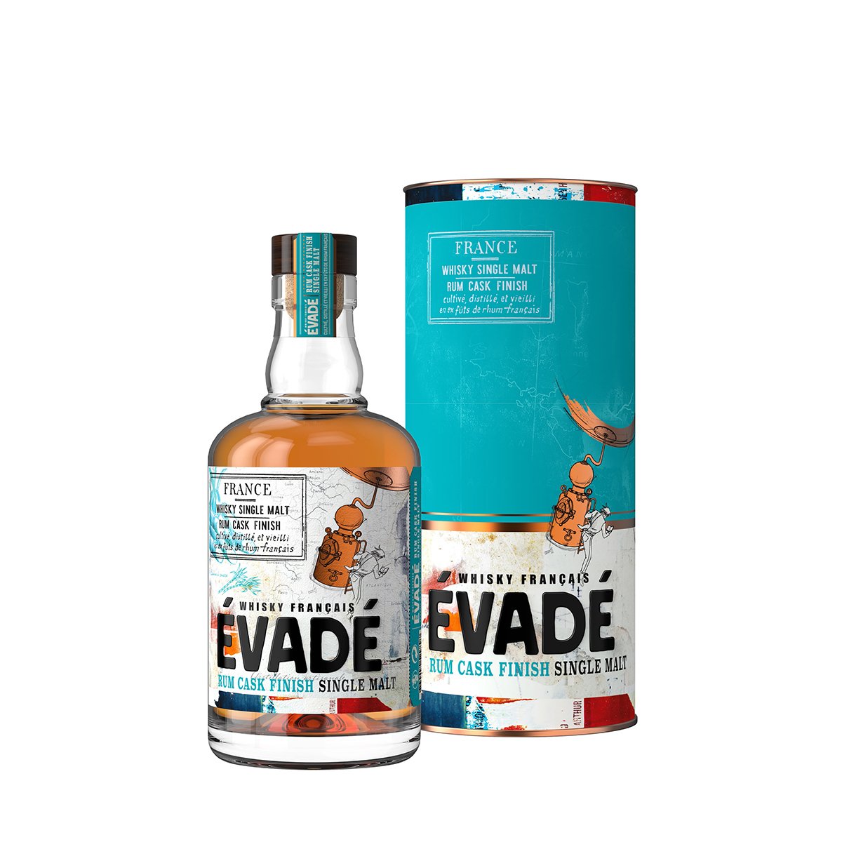 Whisky français évadé – Whiskies du monde, sélection de single malts 70 cl assemblés artisanalement en France, expérience authen