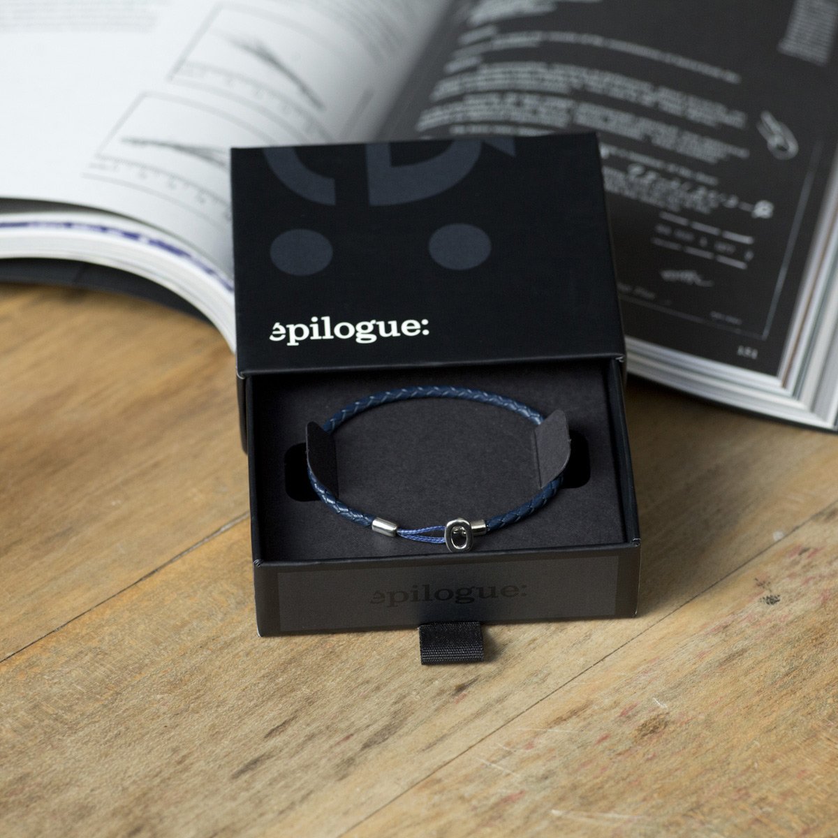 Bracelet homme en cuir tressé – fabriqué en Europe – Bleu ou marron