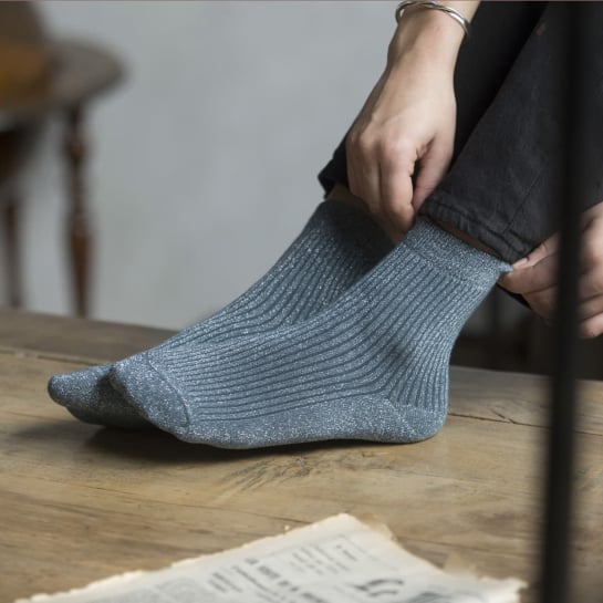 Trio de chaussettes à paillettes – Épilogue, ensemble scintillant coton pour illuminer vos pieds, design tendance
