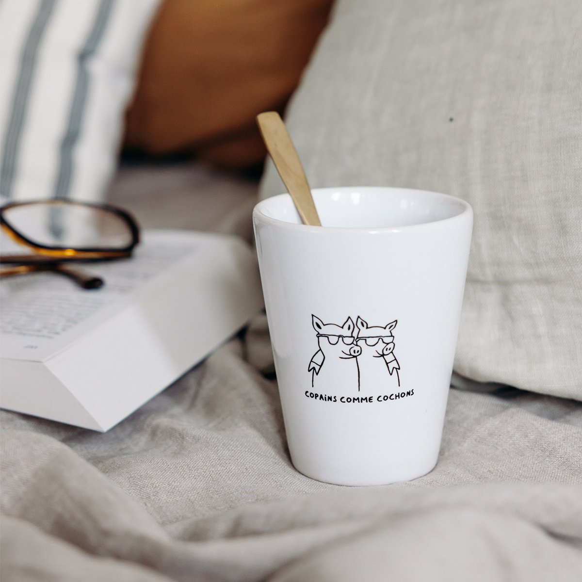 Mug Expression Française – Okuri, mug en faïence sérigraphié d’expressions humoristiques, 25 cl, fabriqué en Europe pour vos pau