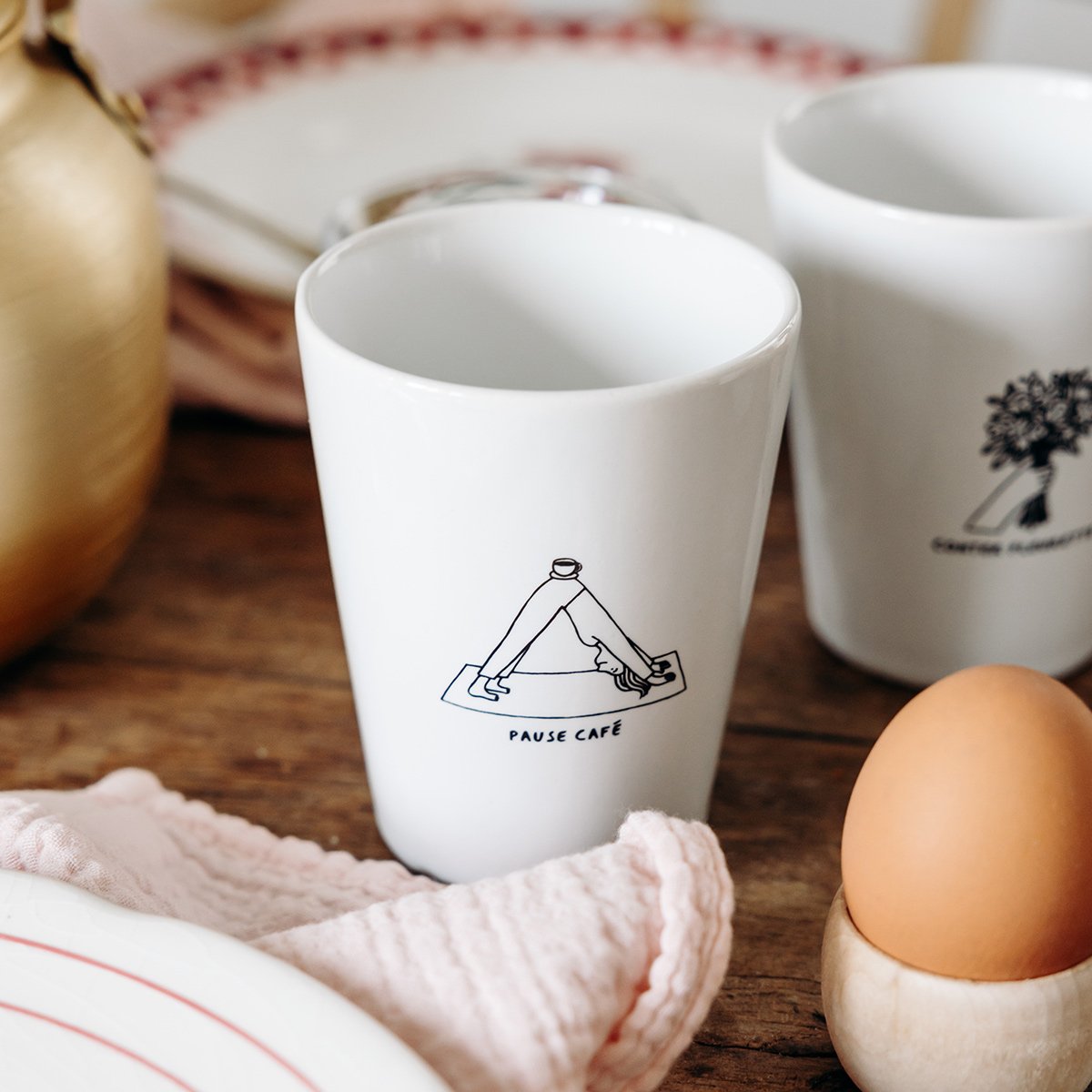 Mug Expression Française – Okuri, mug en faïence sérigraphié d’expressions humoristiques, 25 cl, fabriqué en Europe pour vos pau