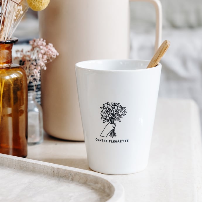 Mug Expression Française – Okuri, mug en faïence sérigraphié d’expressions humoristiques, 25 cl, fabriqué en Europe pour vos pau