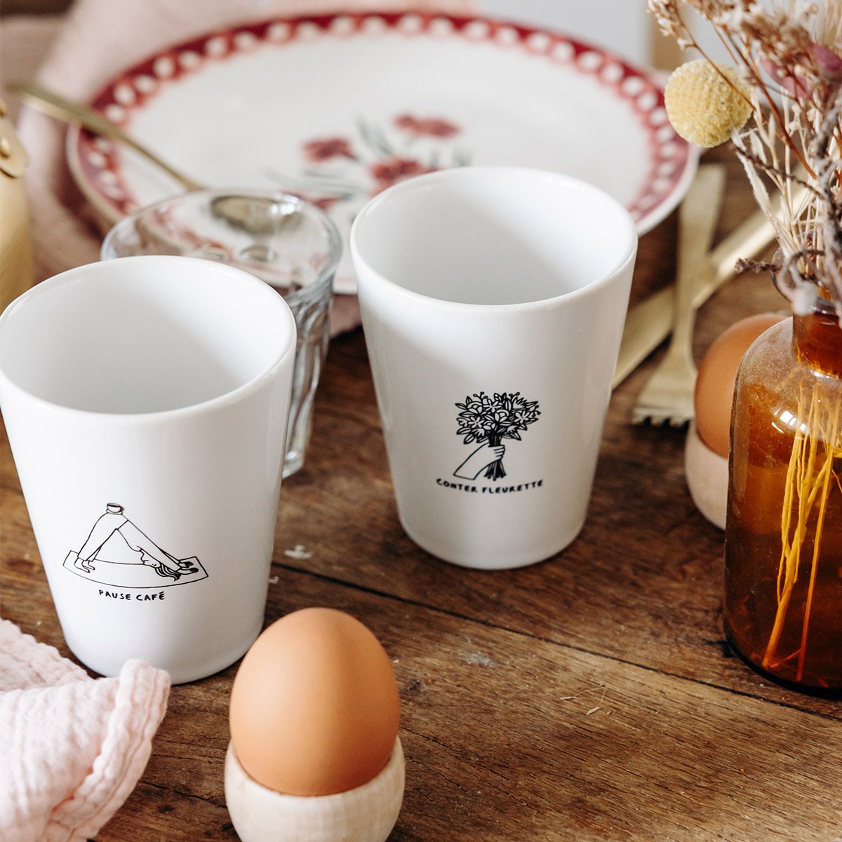 Mug Expression Française – Okuri, mug en faïence sérigraphié d’expressions humoristiques, 25 cl, fabriqué en Europe pour vos pau