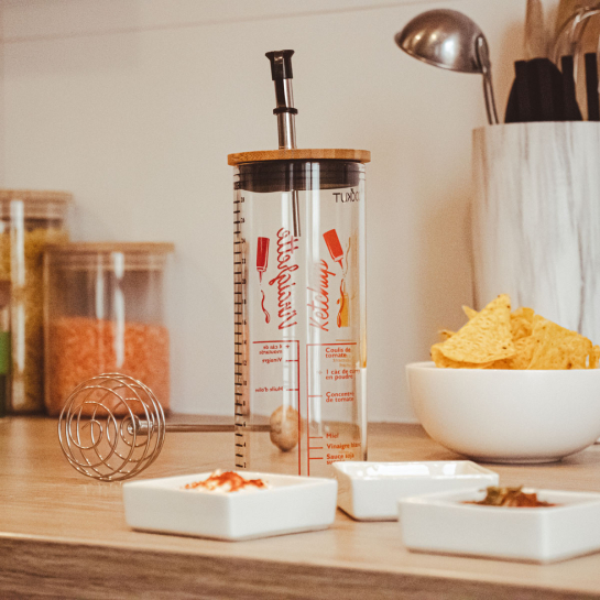 Kit 99 sauces inratables - Shaker gradué, fouet émulsion et livret de recettes - Préparez vos sauces maison
