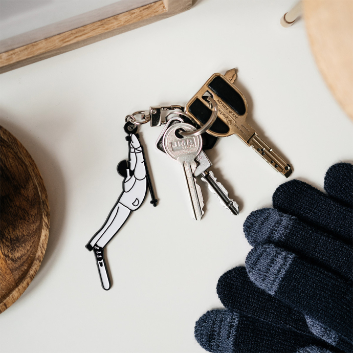 Porte-Clé Sportif FE RE – Accessoire Illustré pour Pétanque ou Vélo, Design Unique sur Commande, Petit Bijou Pratique