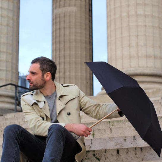 Micro-Parapluie Anatole – Compact, 7 baleines en fibre et carbone, déperlant et robuste contre le vent