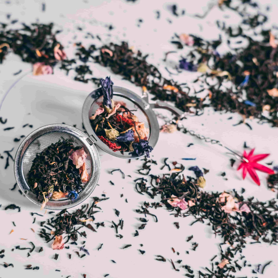 Infusion au C.B.D. – Marie Janine, infusion bio aux fleurs de CBD pour thé vert/noir/rooibos, détente zen et tea time relax