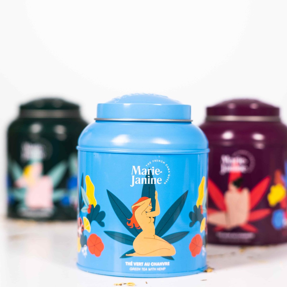 Infusion au C.B.D. – Marie Janine, infusion bio aux fleurs de CBD pour thé vert/noir/rooibos, détente zen et tea time relax