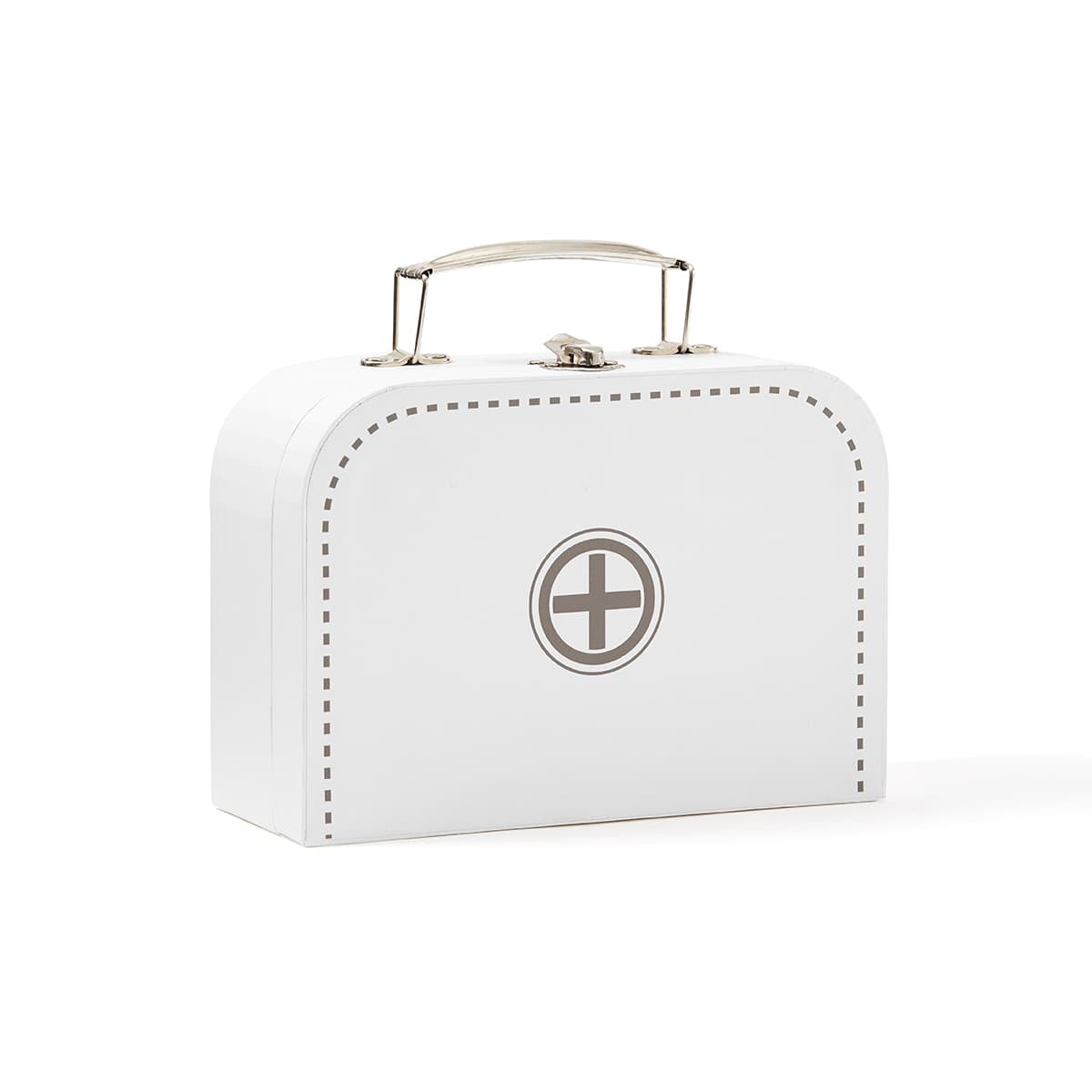 Mallette de Docteur Kids Concept - Jeu d'Imitation en Bois  7 Accessoires Inclus - Stéthoscope, Thermomètre - Blanc - Bois (Kids Concept) - Image 9